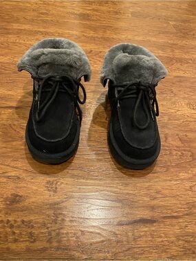 UGG Alena Black Shearling-Lined Suede Boots